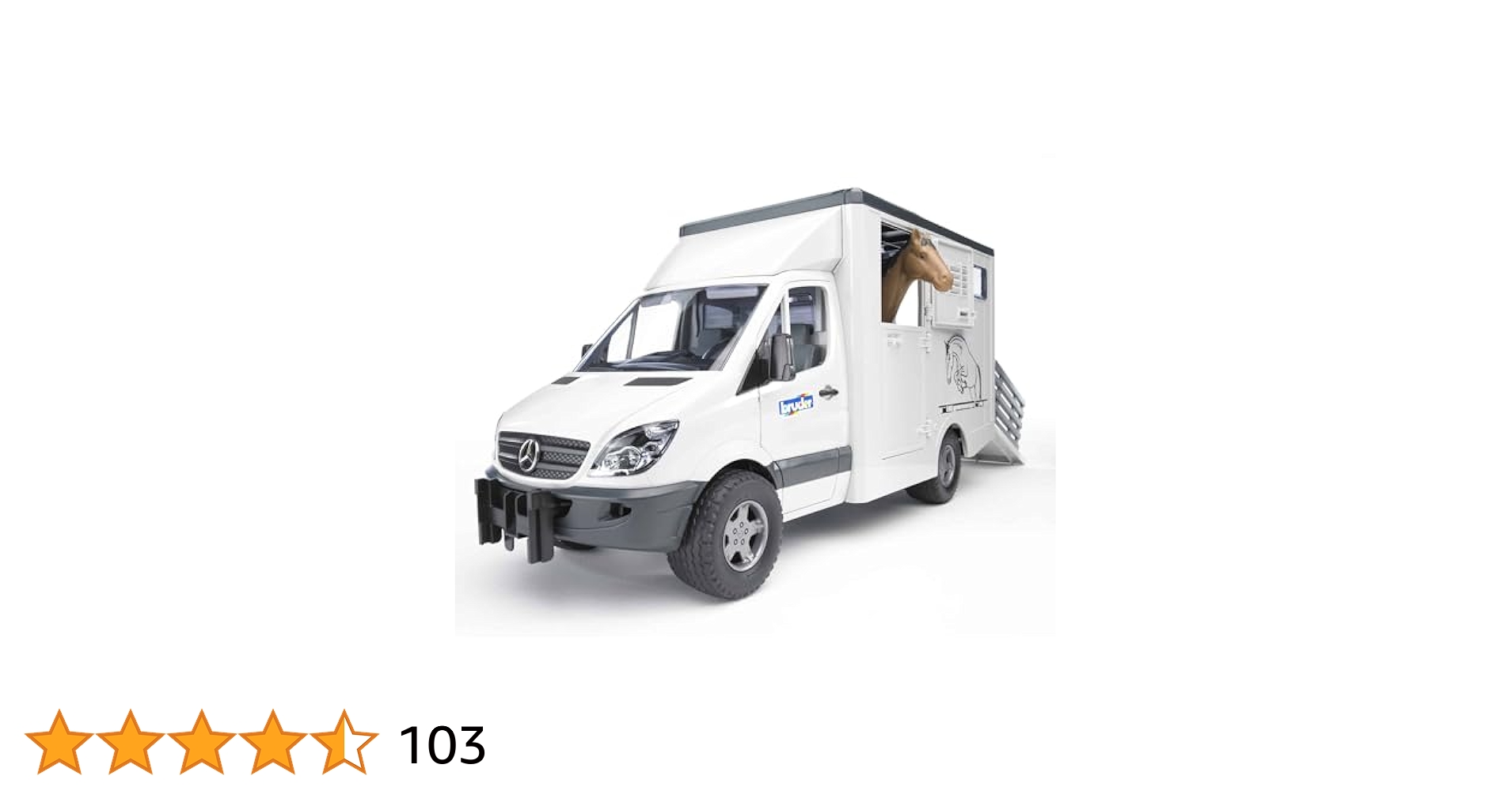 トイ BRUDER - 02533 - MERCEDES BENZ Animal transport truck White